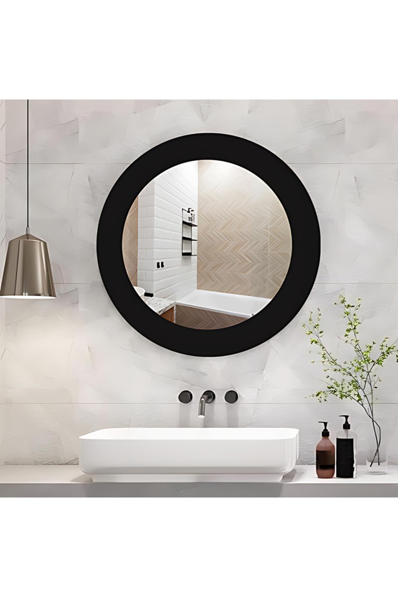 Sleek Round Bathroom/Basin Mirror | Wall Mounted Mirror for Home, Bedroom and Bathroom Reflective Surface | Ideal for Modern Bathrooms (12X16)