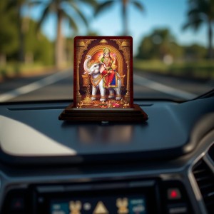 Car Desk/Table Top Goddess Mahalakshmi Wooden Photo Stand 3x4 Inches, Compact & Stylish Spiritual Display For Car, Home & Office (Pack Of 1) (F14579) Car Desk/Table Top Goddess Mahalakshmi Wooden Photo Stand 3x4 Inches, Compact & Stylish Spiritual Display For Car, Home & Office (Pack Of 1) (F14579)