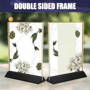 Clear Acrylic Photo Frame Stand | Transparent Crystal Photo Holder for Table & Desk Display | Modern Minimalist Picture Frame for Home, Office & Tabletop Photo Stand (5x7 size).