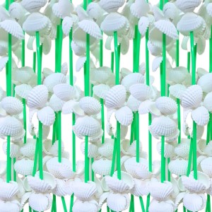 HiTechMart Handcrafted Seashell Door Hanging – 68 Inch Traditional Swag Toran for Entrance & Pooja Room – White Sea Shell Curtain for Home Décor, Boho Style, Eco-Friendly Coastal Decor HiTechMart Handcrafted Seashell Door Hanging – 68 Inch Traditional Swag Toran for Entrance & Pooja Room – White Sea Shell Curtain for Home Décor, Boho Style, Eco-Friendly Coastal Decor