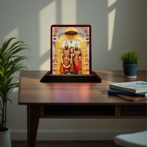 Car Desk/Table Top Lord Balaji And Lakshmi Wooden Photo Stand 3x4 Inches, Compact & Stylish Spiritual Display For Car, Home & Office (Pack Of 1) (F14396) Car Desk/Table Top Lord Balaji And Lakshmi Wooden Photo Stand 3x4 Inches, Compact & Stylish Spiritual Display For Car, Home & Office (Pack Of 1) (F14396)