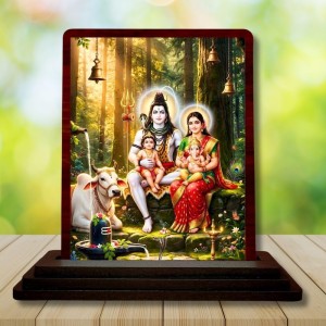 Car Desk/Table Top Lord Shiva And Parvathi Wooden Photo Stand 3x4 Inches, Compact & Stylish Spiritual Display For Car, Home & Office (Pack Of 1) (F14390) Car Desk/Table Top Lord Shiva And Parvathi Wooden Photo Stand 3x4 Inches, Compact & Stylish Spiritual Display For Car, Home & Office (Pack Of 1) (F14390)