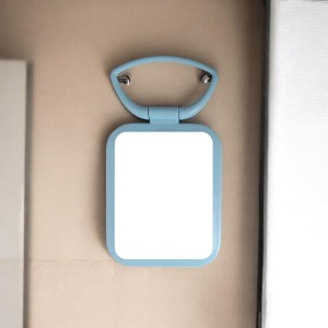 Hitech Sales Desk Mirror Student Bedroom, Foldable HD Dressing Mirror, Portable Princess Square Beauty Small Travel Suitable for Gifts Women (Light Blue Pack - 1) (Sky) Hitech Sales Desk Mirror Student Bedroom, Foldable HD Dressing Mirror, Portable Princess Square Beauty Small Travel Suitable for Gifts Women (Light Blue Pack - 1) (Sky)