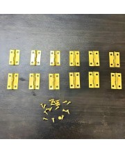 12 pcs Mini Hinges with Screws – Small Brass Hardware for Wooden Boxes, Models & Furniture 12 pcs Mini Hinges with Screws – Small Brass Hardware for Wooden Boxes, Models & Furniture