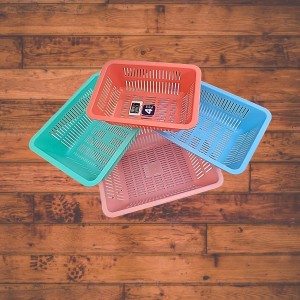 Hitech Multi-Colored Storage Basket Set - Pack of 4 Hitech Multi-Colored Storage Basket Set - Pack of 4