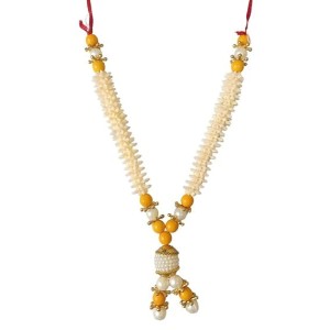 Hitech Sales Traditional Artificial Beaded Mala for Pooja, Festivals, and Decorations | Pearl and Bead Garland with Red Thread (Small - 22 cm,) Hitech Sales Traditional Artificial Beaded Mala for Pooja, Festivals, and Decorations | Pearl and Bead Garland with Red Thread (Small - 22 cm,)