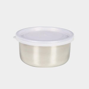 Stainless Steel Lunch Box Container -10 X 5cm |Bag- 22 X 11 X 7cm, Container- 2+ with Bag