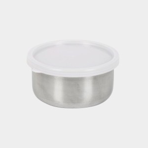 Hitech Sales 300ml Plastic & Steel Lunch Box – Black Leakproof Tiffin Box for Office & School