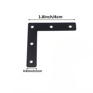 L-Shaped Flat Corner Brackets - Heavy Duty Iron Right Angle Braces with Pre-Drilled Holes for Furniture, Shelving, and Woodworking (Pack of 10) with 40 Screws. L-Shaped Flat Corner Brackets - Heavy Duty Iron Right Angle Braces with Pre-Drilled Holes for Furniture, Shelving, and Woodworking (Pack of 10) with 40 Screws.