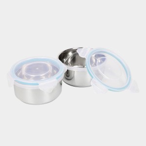 Hitech Sales 300ml Plastic & Steel Lunch Box – Red Leakproof Tiffin Box for Office & School