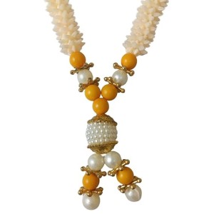 Hitech Sales Traditional Artificial Beaded Mala for Pooja, Festivals, and Decorations | Pearl and Bead Garland with Red Thread (Small - 22 cm,) Hitech Sales Traditional Artificial Beaded Mala for Pooja, Festivals, and Decorations | Pearl and Bead Garland with Red Thread (Small - 22 cm,)