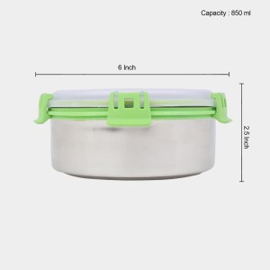 850 ml Stainless Steel Container, 6 X 2.5 inch (Pack of 1) 850 ml Stainless Steel Container, 6 X 2.5 inch (Pack of 1)