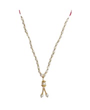 Hitech Sales Artificial Pearl Garland Mala Necklace | Decorative Pearl Chain for Pooja, Mandir, and Festive Decorations | White and Gold Beads Mala with Hanging Pendant (Small, 1, Piece) Hitech Sales Artificial Pearl Garland Mala Necklace | Decorative Pearl Chain for Pooja, Mandir, and Festive Decorations | White and Gold Beads Mala with Hanging Pendant (Small, 1, Piece)