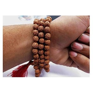 Handmade Rudraksha Mala 108 Beads – Puja, Chanting, Meditation Rosary (14.5inch/37.5cm) (Small) Handmade Rudraksha Mala 108 Beads – Puja, Chanting, Meditation Rosary (14.5inch/37.5cm) (Small)