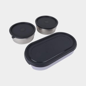 Steel Lunch Box, 3 Containers and 1 Bag, Big Container: 3.5 X 10 X 20 cm, Small Container: 5 X 10 cm, 2 Steel Containers, 1Plastic Container, 1Bag Steel Lunch Box, 3 Containers and 1 Bag, Big Container: 3.5 X 10 X 20 cm, Small Container: 5 X 10 cm, 2 Steel Containers, 1Plastic Container, 1Bag
