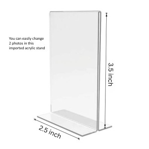 Car Desk/Table Top Anukul Chandra Thakur & Sri Baroda Acrylic T-Style Photo Stand - 2.5x3.5 Inches, Compact and Stylish Spiritual Display, easily change 2 photos (Pack of 1) Car Desk/Table Top Anukul Chandra Thakur & Sri Baroda Acrylic T-Style Photo Stand - 2.5x3.5 Inches, Compact and Stylish Spiritual Display, easily change 2 photos (Pack of 1)