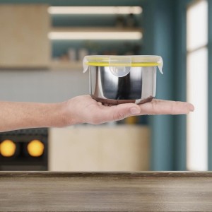 550 ml Stainless Steel Container, 4.7 X 2.7 inch (Pack of 1) 550 ml Stainless Steel Container, 4.7 X 2.7 inch (Pack of 1)