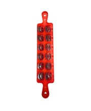 Khartal - Traditional Indian Hand Cymbals with Ergonomic Grip for Easy Playing, 10 Pair Set, Bright Orange Color (Red) Khartal - Traditional Indian Hand Cymbals with Ergonomic Grip for Easy Playing, 10 Pair Set, Bright Orange Color (Red)