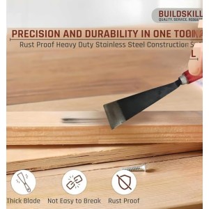 Knife Scraper Tool with Wooden Handle | Steel Blade Wall Putty Applicator Tool for Painting, Filling & Repair Work (Small) Knife Scraper Tool with Wooden Handle | Steel Blade Wall Putty Applicator Tool for Painting, Filling & Repair Work (Small)