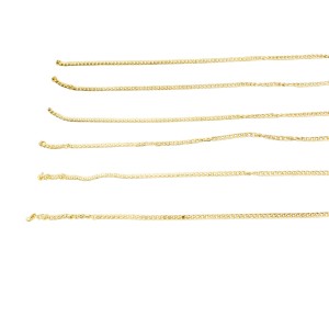 Gold Chain Necklace for men – Premium Gold Plated Fashion Chain for Daily & Trendy Look Everyday Style. (6 of pcs)