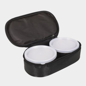 Stainless Steel Lunch Box Container -10 X 5cm |Bag- 22 X 11 X 7cm, Container- 2+ with Bag