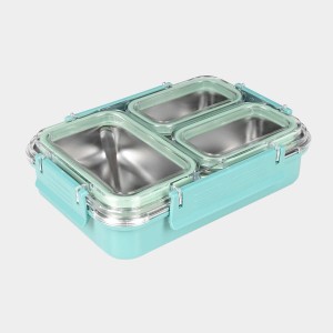 Hitech Sales Plastic & Steel Lunch Box – Compact, Durable & Leakproof – Green