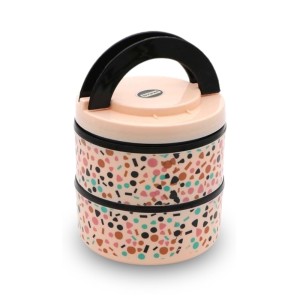 HiTechMart Stylish 2-Tier Lunch Box with Handle | Insulated, Leak-Proof Food Storage Container | BPA-Free, Portable Tiffin for Office, School, or Travel (Multicolor 1) HiTechMart Stylish 2-Tier Lunch Box with Handle | Insulated, Leak-Proof Food Storage Container | BPA-Free, Portable Tiffin for Office, School, or Travel (Multicolor 1)