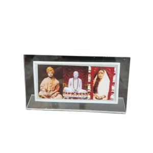 Acrylic Table Photo Frame with Sri Ramakrishna, Sarada Ma & Swami Vivekananda | Crystal Clear Religious Photo Stand for Home Temple, Office Desk & Gifting Acrylic Table Photo Frame with Sri Ramakrishna, Sarada Ma & Swami Vivekananda | Crystal Clear Religious Photo Stand for Home Temple, Office Desk & Gifting