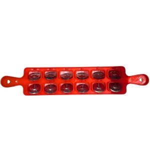 Khartal - Traditional Indian Hand Cymbals with Ergonomic Grip for Easy Playing, 10 Pair Set, Bright Orange Color (Red) Khartal - Traditional Indian Hand Cymbals with Ergonomic Grip for Easy Playing, 10 Pair Set, Bright Orange Color (Red)