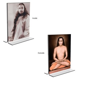 Sri Sri Yogananda & Mahavatar Babaji Acrylic T-Style Photo Stand - 7x9 Inches, Compact and Stylish Spiritual Display, easily change 2 photos (Pack of 1) Sri Sri Yogananda & Mahavatar Babaji Acrylic T-Style Photo Stand - 7x9 Inches, Compact and Stylish Spiritual Display, easily change 2 photos (Pack of 1)
