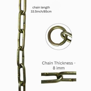 Iron Lock Golden Chain, 3 Feet/33.5Inches | Multipurpose Security for Gates, Cycles, Bikes | Indoor & Outdoor Use | Heavy Duty for Protection and Home Use (1) Iron Lock Golden Chain, 3 Feet/33.5Inches | Multipurpose Security for Gates, Cycles, Bikes | Indoor & Outdoor Use | Heavy Duty for Protection and Home Use (1)