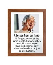 A P J Abdul Kalam & Famous Quote Brown Frame, 10x14InchesInspirational Wall Art for Office, Home DecorIdeal Spiritual Gift