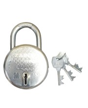 HiTechMart ZAINTO Thor 65mm 8 - Lever Heavy Duty Iron Padlock with Hardened Shackle and 3 Keys | High-Security Round Padlock for Home, Office, and Outdoor Use HiTechMart ZAINTO Thor 65mm 8 - Lever Heavy Duty Iron Padlock with Hardened Shackle and 3 Keys | High-Security Round Padlock for Home, Office, and Outdoor Use