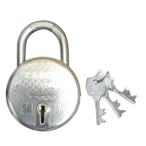 HiTechMart ZAINTO Thor 65mm 8 - Lever Heavy Duty Iron Padlock with Hardened Shackle and 3 Keys | High-Security Round Padlock for Home, Office, and Outdoor Use HiTechMart ZAINTO Thor 65mm 8 - Lever Heavy Duty Iron Padlock with Hardened Shackle and 3 Keys | High-Security Round Padlock for Home, Office, and Outdoor Use