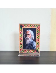 HiTechMart Kabi Guru Rabindra Nath Tagore Acrylic Photo Frame, Hindu God Idol Picture for Home, Office and Mandir, Decorative Frame for Pooja and Gifting