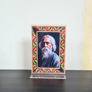 HiTechMart Kabi Guru Rabindra Nath Tagore Acrylic Photo Frame, Hindu God Idol Picture for Home, Office and Mandir, Decorative Frame for Pooja and Gifting
