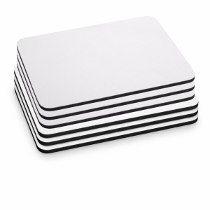 Mouse Pad, Blank White Sublimation Mouse Pad with Anti-Slip Natural Rubber Base, Smooth Surface for Office, Home & Gaming - Pack of 6 Mouse Pad, Blank White Sublimation Mouse Pad with Anti-Slip Natural Rubber Base, Smooth Surface for Office, Home & Gaming - Pack of 6