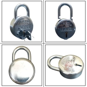 HiTechMart Heavy Duty 8-Lever Round Iron Padlock with 3 Keys, Rust-Resistant, Durable Security Lock for Home, Office, and Outdoor Use (Silver Finish) HiTechMart Heavy Duty 8-Lever Round Iron Padlock with 3 Keys, Rust-Resistant, Durable Security Lock for Home, Office, and Outdoor Use (Silver Finish)