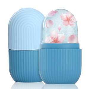 Ice Roller for Face & Eyes – Puffiness & Migraine Relief, Skin Tightening & Pore Shrinking Facial Massager – Cold Therapy Ice Face Roller for Women & Men – Reusable & Travel-Friendly (Blue)