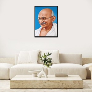 Mahatma Gandhi Laminated Photo - 5x7 Inches, Divine Blessings for Home & Office and Temple Decoration