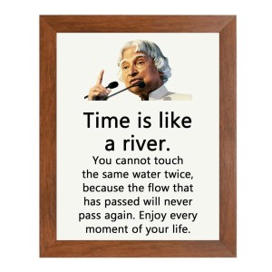 A P J Abdul Kalam & Famous Quote Brown Frame, 12x16InchesInspirational Wall Art for Office, Home DecorIdeal Spiritual Gift