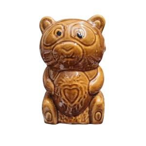 Ceramic Money Coins Holder | Home Decor Bear Design showpiece Kids Toys Organic & Eco-Friendly Coin, Holder Birthday Gift Item for Girls and Boys |Colour: Antique| Brown