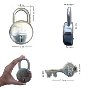 HiTechMart - METLOX Round Padlock 65mm with 8 Steel Levers, Double Locking Mechanism, Heavy Duty Iron Body with 3 Keys – Ideal for Home, Office, and Outdoor Security HiTechMart - METLOX Round Padlock 65mm with 8 Steel Levers, Double Locking Mechanism, Heavy Duty Iron Body with 3 Keys – Ideal for Home, Office, and Outdoor Security