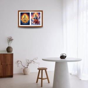 Agni deva and indra Photo Frame - 13x17Inches - Spiritual Artwork for Home Decor, Puja Room and Office Decoration Agni deva and indra Photo Frame - 13x17Inches - Spiritual Artwork for Home Decor, Puja Room and Office Decoration