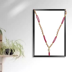 Handmade Multicolor Pearl Moti Mala Garland | 26 inch Decorative Haar for God Idol, Temple & Home Décor Handmade Multicolor Pearl Moti Mala Garland | 26 inch Decorative Haar for God Idol, Temple & Home Décor