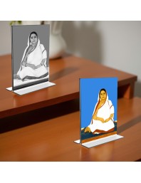 Barama Acrylic T-Style Photo Stand, Compact and Stylish Spiritual Display, easily change 2 photos (Pack of 1)
