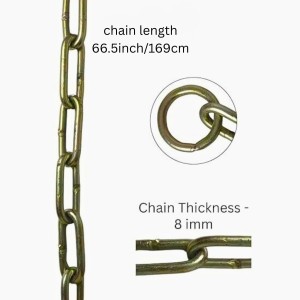 Iron Lock Golden Chain, 6Feet/66.5 Inches | Multipurpose Security for Gates, Cycles, Bikes | Indoor & Outdoor Use | Heavy Duty for Protection and Home Use (1) Iron Lock Golden Chain, 6Feet/66.5 Inches | Multipurpose Security for Gates, Cycles, Bikes | Indoor & Outdoor Use | Heavy Duty for Protection and Home Use (1)
