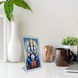 Car Desk/Table Top Lord Ganesh Acrylic L-Style Photo Stand - 2.5x3.5 Inches, Compact And Stylish Spiritual Display (F6732) Car Desk/Table Top Lord Ganesh Acrylic L-Style Photo Stand - 2.5x3.5 Inches, Compact And Stylish Spiritual Display (F6732)