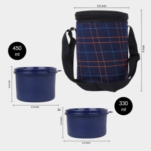 Steel Lunch Box, 3 Containers and 1 Bag 2.4 X 4.3 in (2), 3.4 X 4.3 in, 1Bag, 3 Containers Steel Lunch Box, 3 Containers and 1 Bag 2.4 X 4.3 in (2), 3.4 X 4.3 in, 1Bag, 3 Containers