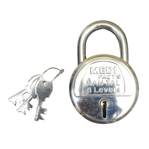 HiTechMart Heavy Duty 8-Lever Round Iron Padlock with 3 Keys, Rust-Resistant, Durable Security Lock for Home, Office, and Outdoor Use (Silver Finish) HiTechMart Heavy Duty 8-Lever Round Iron Padlock with 3 Keys, Rust-Resistant, Durable Security Lock for Home, Office, and Outdoor Use (Silver Finish)